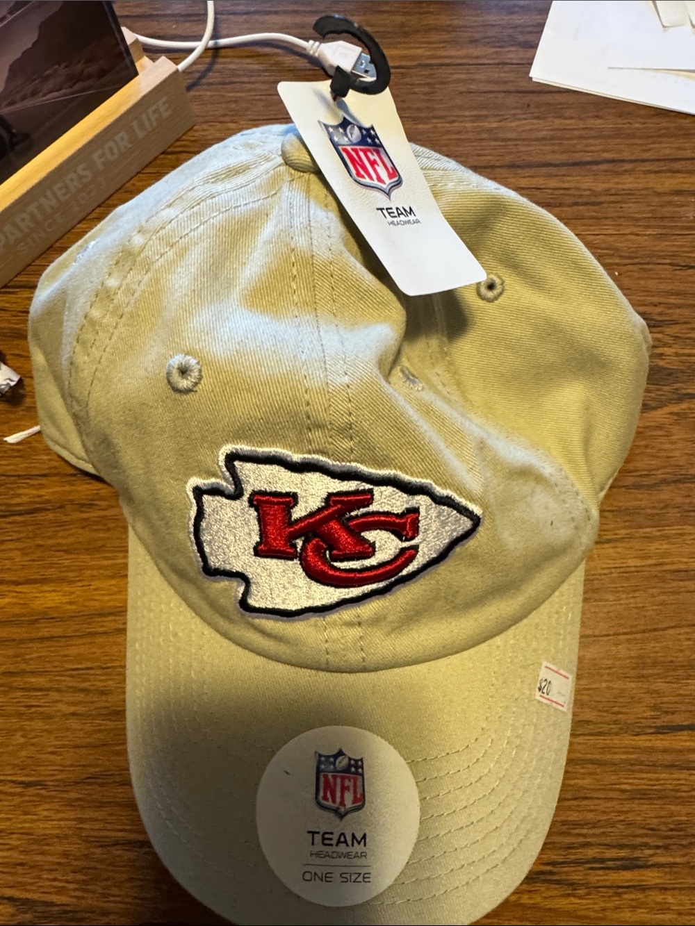 NFL Kansas City Chiefs Beige Baseball Cap